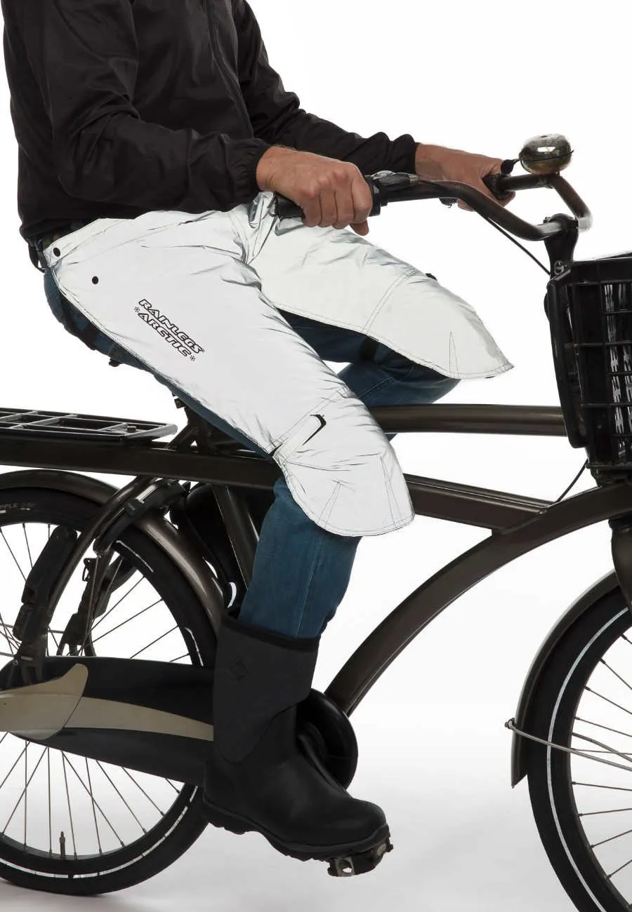 Regenhose RAINLEGS ARCTIC in silber mit reflektierender Oberfläche